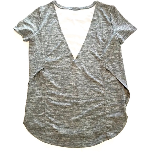 Athleta Tops - ATHLETA | Grey Stretch Split-Side Shirt (XXS)